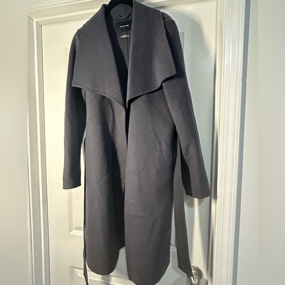 TAHARI Women's Peacoat Wool Blend Lapel Collar Trench Coat-Color Ash - Picture 4 of 7